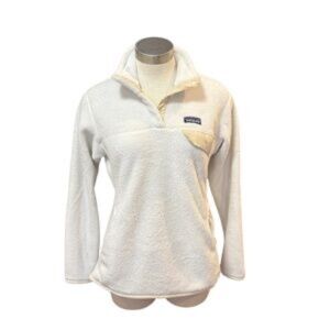 Patagonia Women's Pullover Re-Tool Snap Fleece Off-White Sz. L